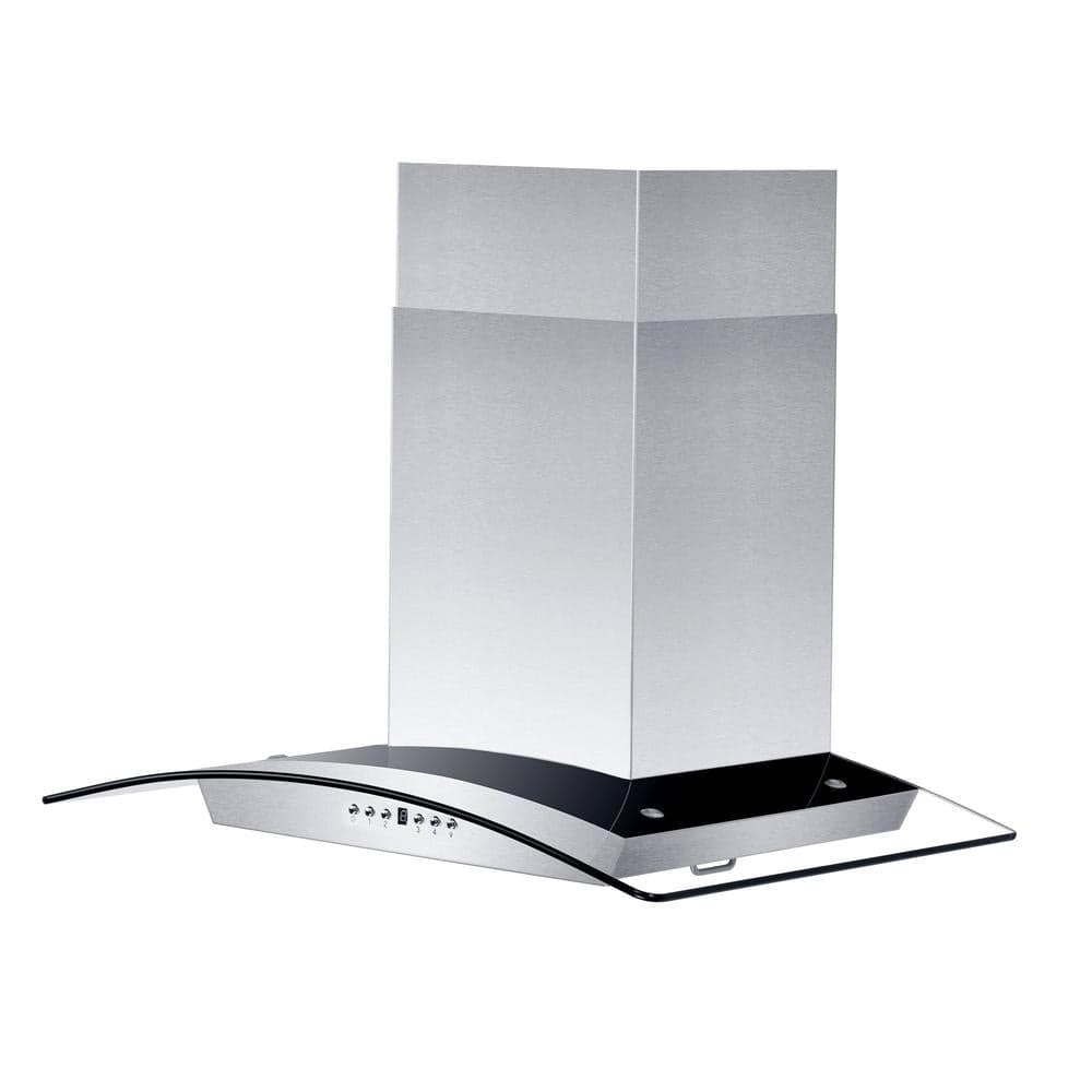 36" Convertible Vent Wall Mount Range Hood  & Glass - 36 inch