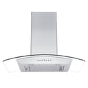 30" Convertible Vent Wall Mount Range Hood with Crown Molding view 4