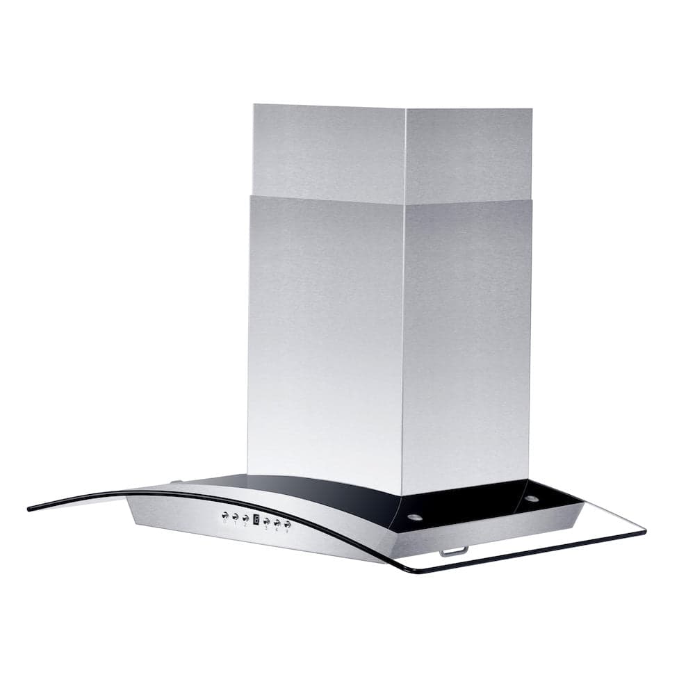 36" Convertible Vent Wall Mount Range Hood with Crown Molding - 36 Inch