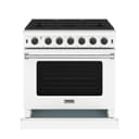 36 Inch Professional Gas Range In White view 2