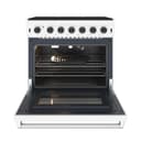 36 Inch Professional Gas Range In White view 3