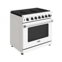36 Inch Professional Gas Range In White view 4