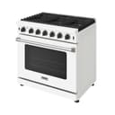 36 Inch Professional Gas Range In White view 5