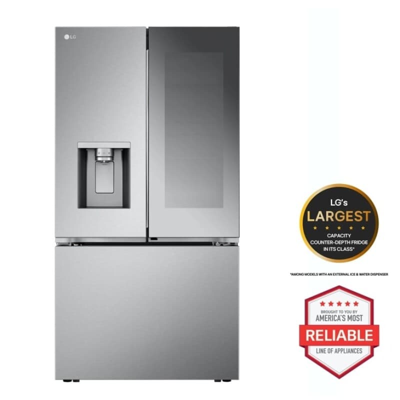 26 cu. ft. Smart Mirror InstaView® Counter-Depth MAX™ French Door Refrigerator with Four Types of Ice