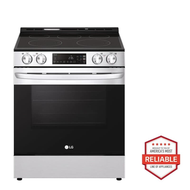 6.3 cu ft. Smart Wi-Fi Enabled Electric Slide-in Range with EasyClean®