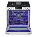 5.8 Cu.ft. Smart Gas Single Oven Slide-in Range, Air Fry, Fan Convection, Easyclean®, Self Clean, Thinq®, Printproof® Stainless Steel - New Handle view 6