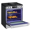5.8 Cu.ft. Smart Gas Single Oven Slide-in Range, Air Fry, Fan Convection, Easyclean®, Self Clean, Thinq®, Printproof® Stainless Steel - New Handle view 7