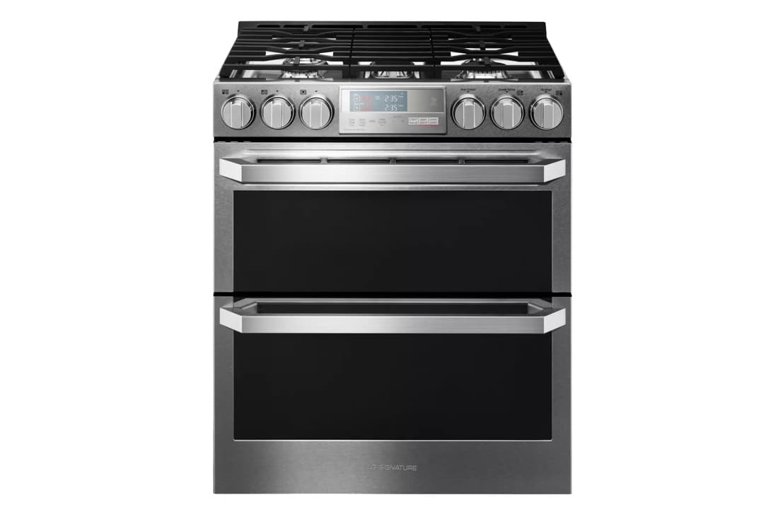 LG SIGNATURE 6.9 cu.ft. Smart wi-fi Enabled Gas Double Oven Slide-In Range with ProBake Convection®