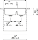 Maris Dual Mount Sink view 3