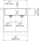 Maris Dual Mount Sink view 3