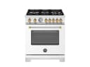 30 inch Dual Fuel, 5 Burners, Electric Oven - Gold Accents view 1