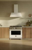 36 inch Dual Fuel Range, 5 Burner, Electric Oven - Gold Accents view 4