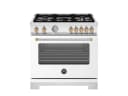 36 inch All Gas Range, 5 Burners - Gold Accents view 1