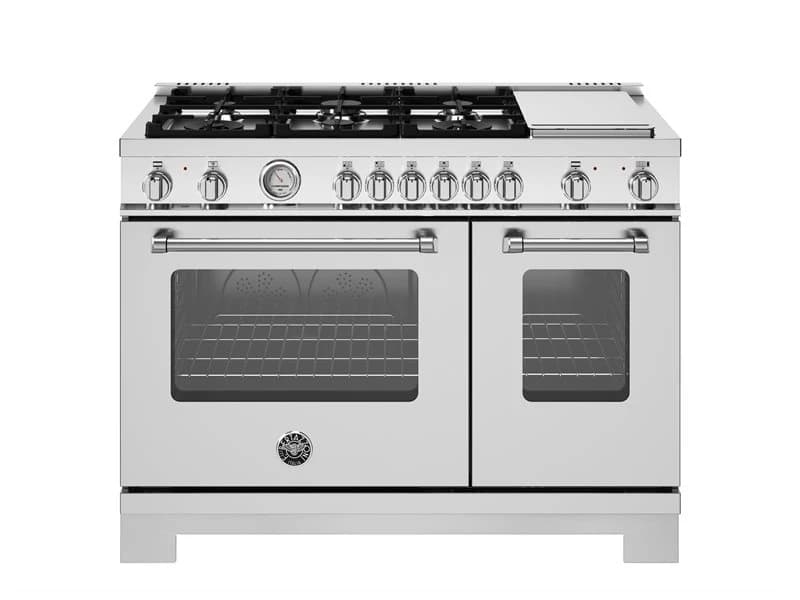 48 inch Dual Fuel Range, 6 Burners and Griddle, Electric Oven