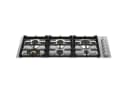 36 Drop-in Gas Cooktop 6 brass burners view 1