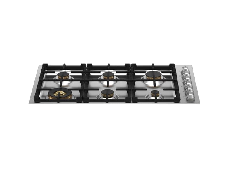 36 Drop-in Gas Cooktop 6 brass burners