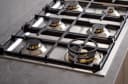 36 Drop-in Gas Cooktop 6 brass burners view 2