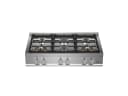 36 Gas Rangetop 6 brass burners view 1