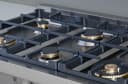 36 Gas Rangetop 6 brass burners view 2