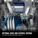 Front control dishwasher with Third Level Rack and Dual Power filtration view 3