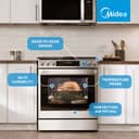 Smart 30-in 5 Burners 6.3-cu ft Self-Cleaning Air Fry Convection Oven Slide-in Electric Range (Stainless Steel) view 4