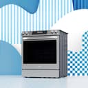 Smart 30-in 5 Burners 6.3-cu ft Self-Cleaning Air Fry Convection Oven Slide-in Electric Range (Stainless Steel) view 6