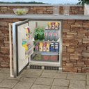 24-In Outdoor Built-In Refrigerator With Door Storage And Maxstore Bin - LEFT view 3