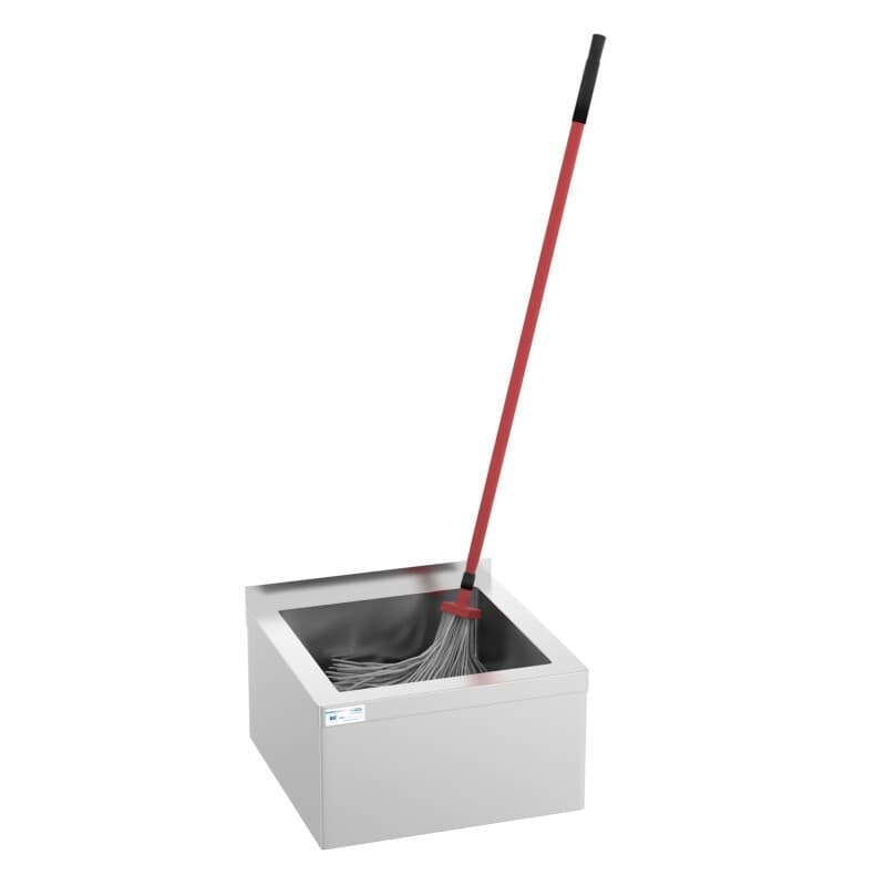 12 in. Stainless Steel Commercial Floor Mop Sink with Deep Basin, Bowl Size 19"x 22"x 12