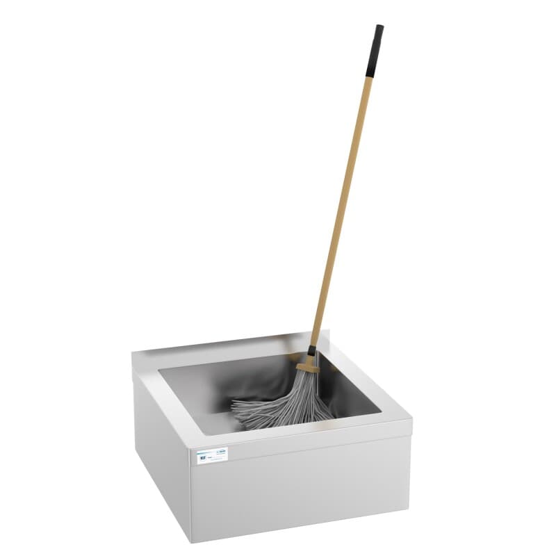 13 in. Commercial Floor Mop Sink with Deep Basin, Bowl size 24"x 24"x 13