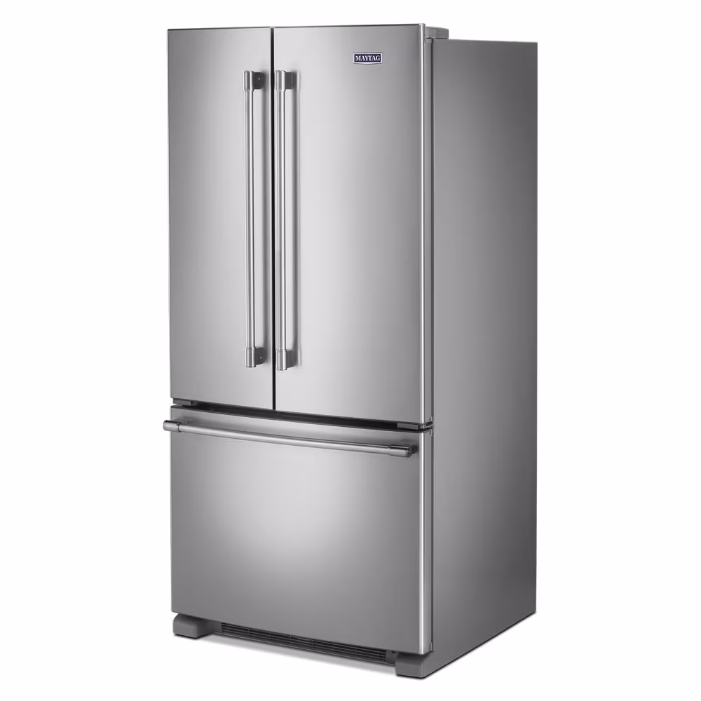 Maytag 33-Inch Wide French Door Refrigerator with Water Dispenser - 22 Cu. Ft