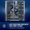 36-inch Wide Counter-Depth Side-by-Side Refrigerator with Arctic Blue Interior - 20.8 Cu. Ft. view 5