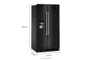 36-Inch Wide Side-by-Side Refrigerator - 25 Cu. Ft. view 3