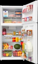 21 CF Top Mount Refrigerator, Glass Shelves, Ice Maker Ready, ESTAR view 10