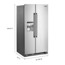 36-Inch Wide Side-by-Side Refrigerator with Exterior Ice and Water Dispenser - 25 Cu. Ft. view 16