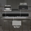 Broan-NuTone 30-Inch Under Cabinet Range Hood, ENERGY STAR, 350 Max Blower CFM, Black view 2