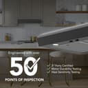 Broan-NuTone 30-Inch Under Cabinet Range Hood, ENERGY STAR, 350 Max Blower CFM, Black Stainless Steel view 5