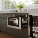 Autograph Edition 24" 1.2 cu. ft. Built-in Microwave Drawer with a Traditional Handle and Champagne Bronze Accents view 2