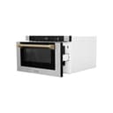 Autograph Edition 24" 1.2 cu. ft. Built-in Microwave Drawer with a Traditional Handle and Champagne Bronze Accents view 5