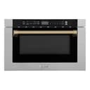 Autograph Edition 24" 1.2 cu. ft. Built-in Microwave Drawer with a Traditional Handle and Champagne Bronze Accents view 1