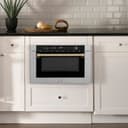 Autograph Edition 24" 1.2 cu. ft. Built-in Microwave Drawer with a Traditional Handle and Champagne Bronze Accents view 2