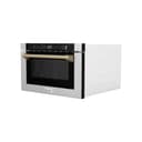 Autograph Edition 24" 1.2 cu. ft. Built-in Microwave Drawer with a Traditional Handle and Champagne Bronze Accents view 5