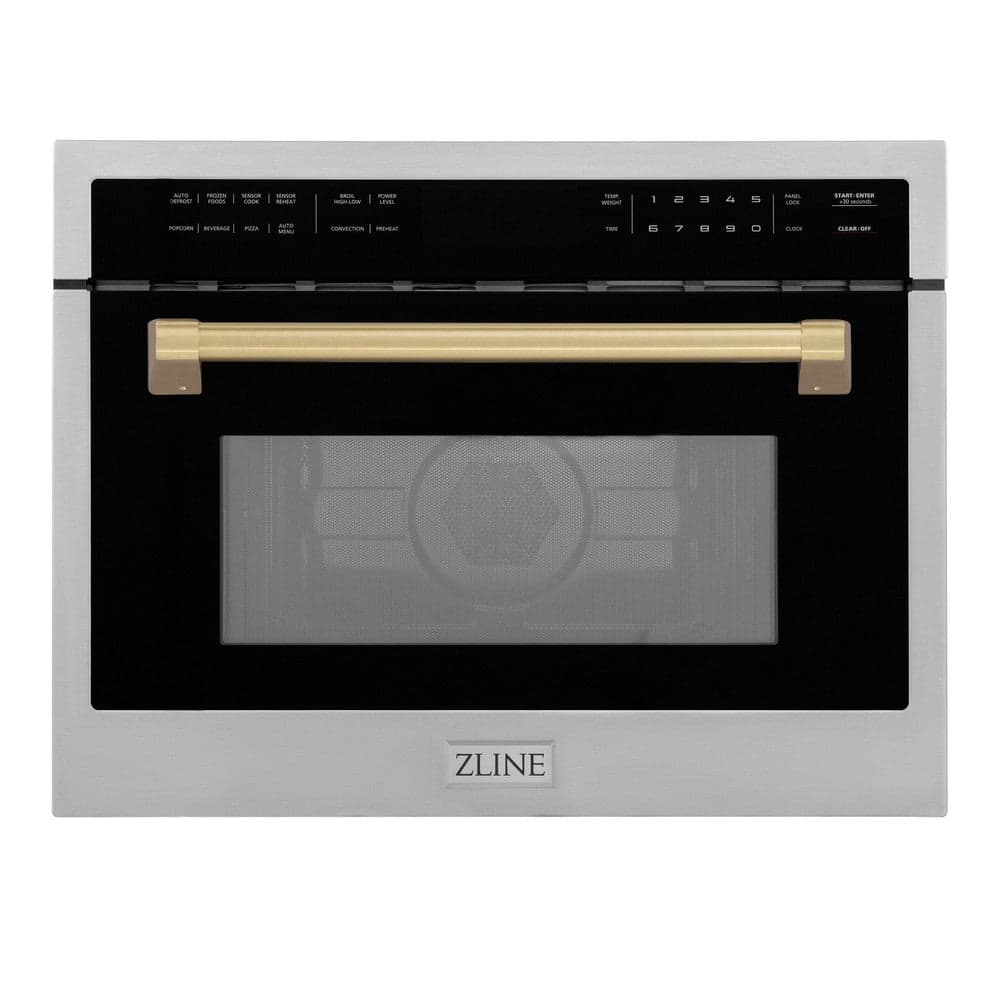 Autograph Edition 24" 1.6 cu ft. Built-in Convection Microwave Oven and Champagne Bronze Accents