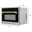 Autograph Edition 24" 1.6 cu ft. Built-in Convection Microwave Oven and Gold Accents view 8