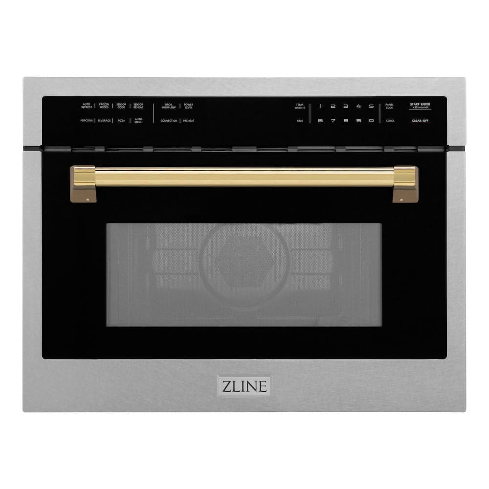 AutographEdition 24" 1.6 cu ft. Built-in Convection Microwave Oven in Fingerprint Resistant Stainless Steel with Polished Gold Accents