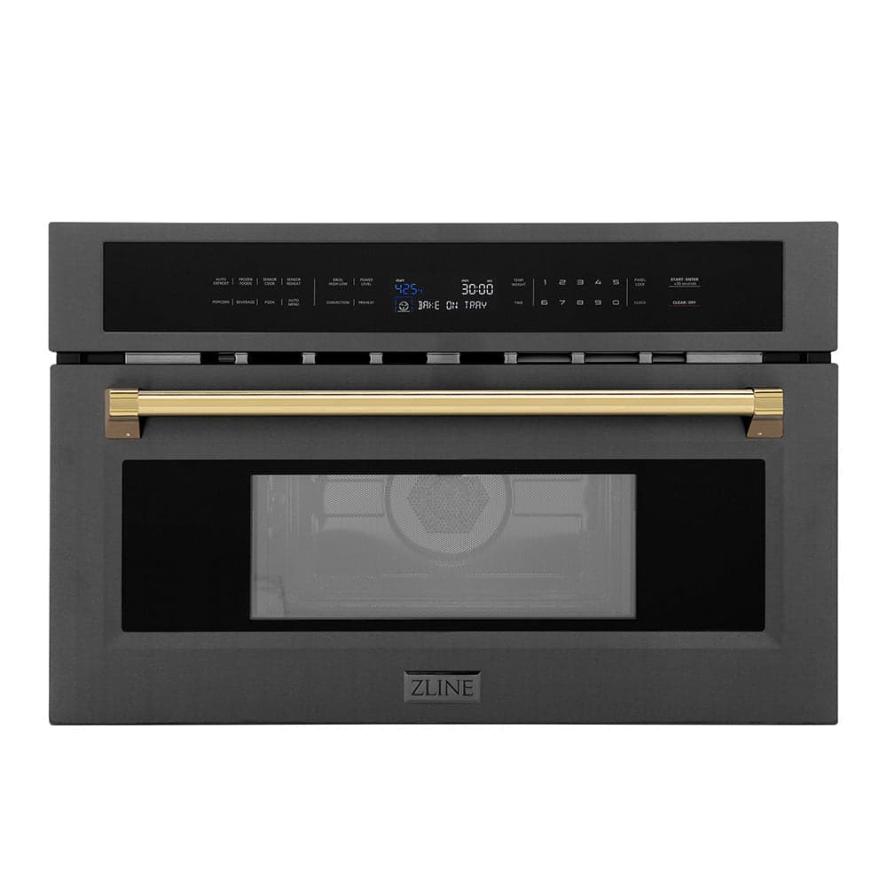 Autograph Edition 30” 1.6 cu ft. Built-in Convection Microwave Oven and Gold Accents