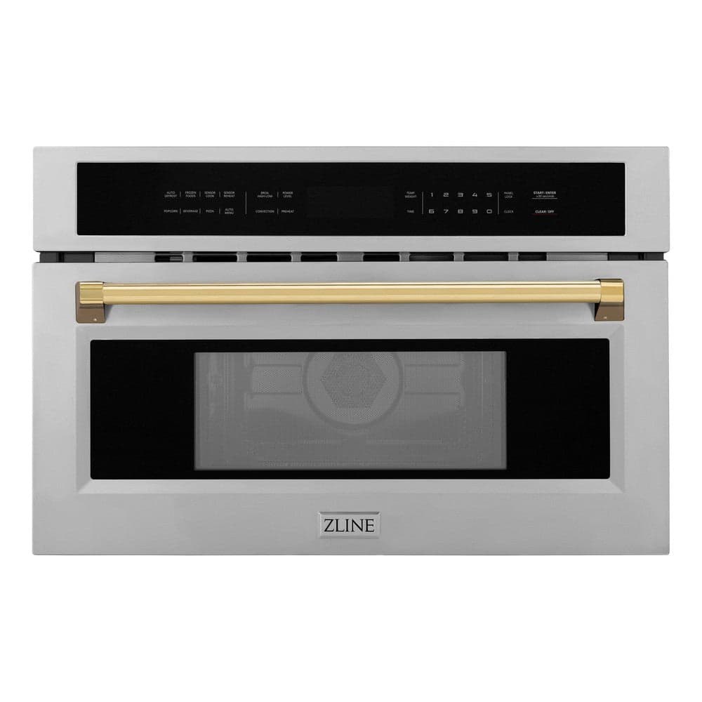Autograph Edition 30” 1.6 cu ft. Built-in Convection Microwave Oven and Gold Accents