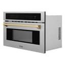 Autograph Edition 30” 1.6 cu ft. Built-in Convection Microwave Oven and Champagne Bronze Accents view 4