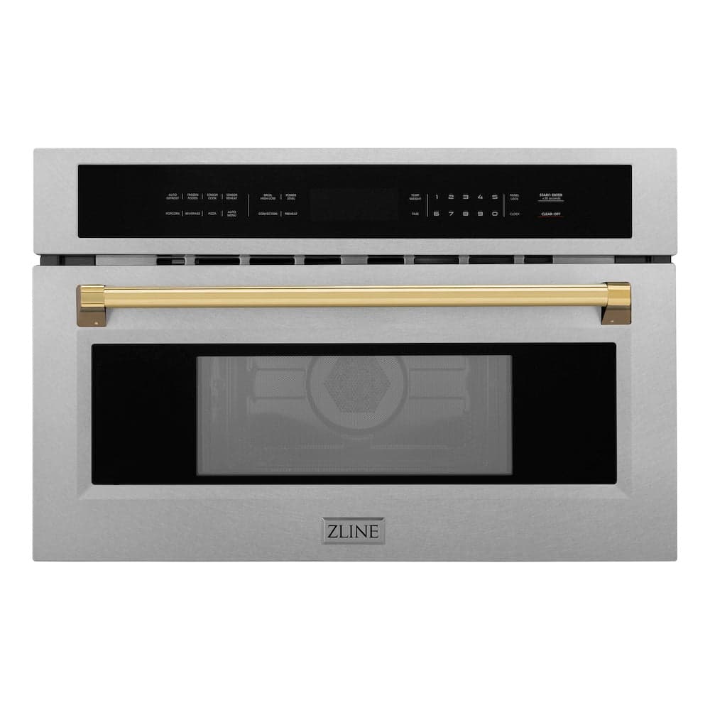 Autograph Edition 30” 1.6 cu ft. Built-in Convection Microwave Oven and Gold Accents