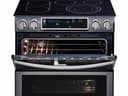 5.8 cu. ft. Slide-In Electric Range with Flex Duo™ & Dual Door in Black Stainless Steel view 3