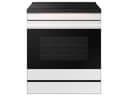 Bespoke 6.3 cu. ft. Smart Slide-In Induction Range with Ambient Edge Lighting™ & Air Sous Vide in White Glass view 1